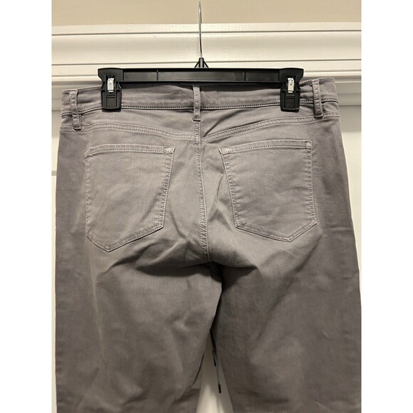 LOFT Women's Pants Size 8 / 29 Gray Lace Up Fly Y2K Tapered Mid Rise Stretch - Picture 6 of 7